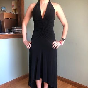 High low black dress